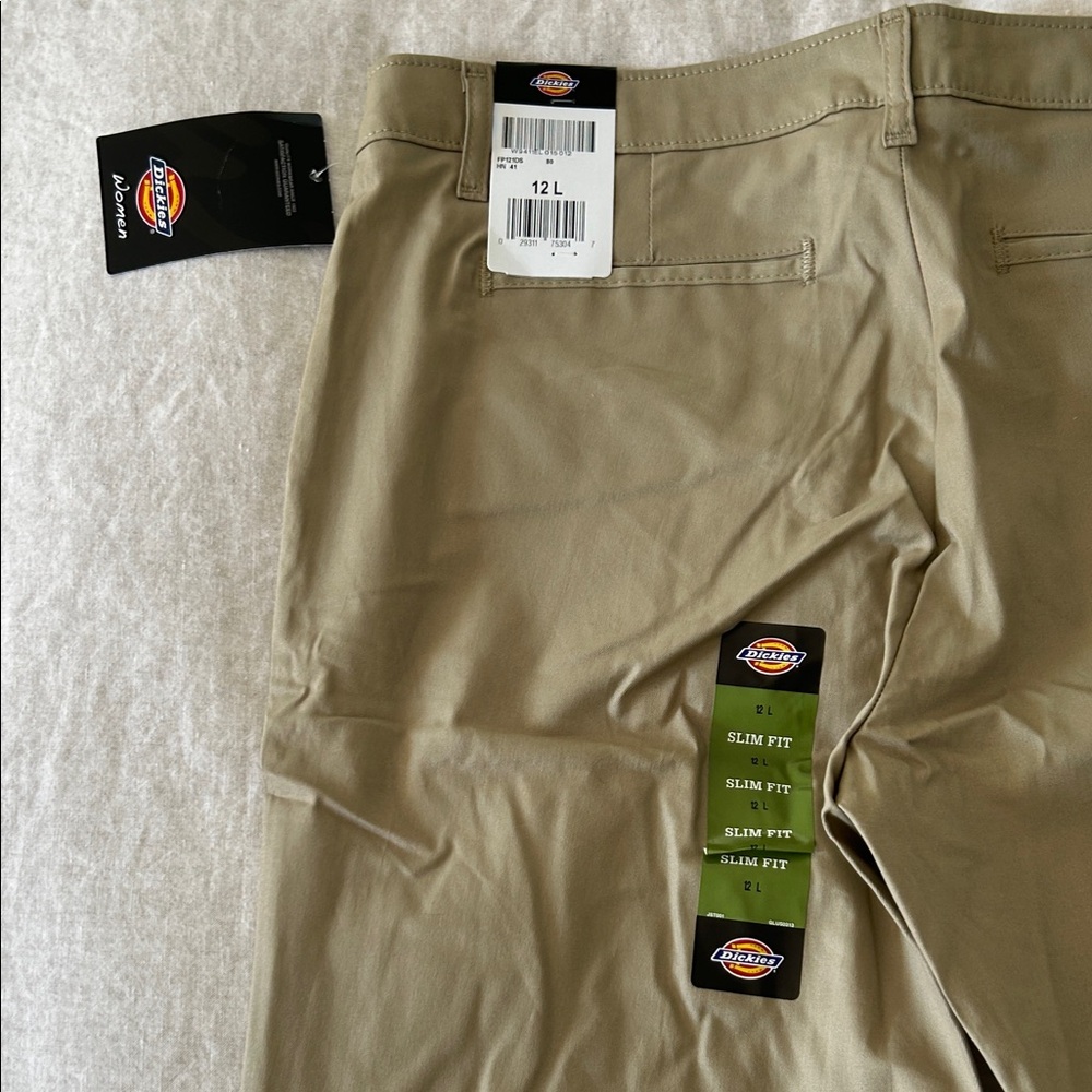 Dickies Women’s Khaki Chinos Slim Fit 12L - Picture 7 of 8